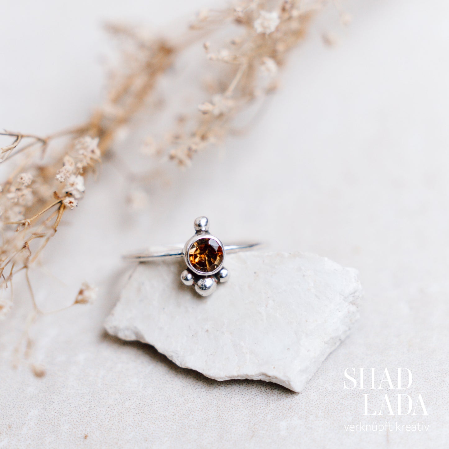 Ring SILVER SIENNA aus Silber mit Turmalin (Größe 51)