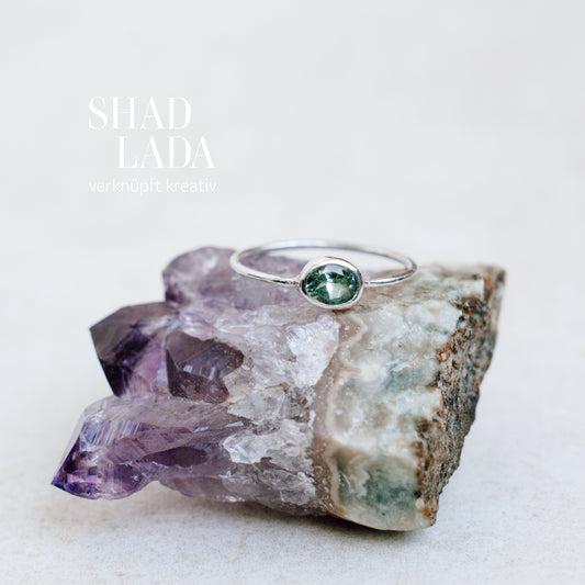 Ring SILVER SAGE aus Silber mit Turmalin (Größe 51 1/2)