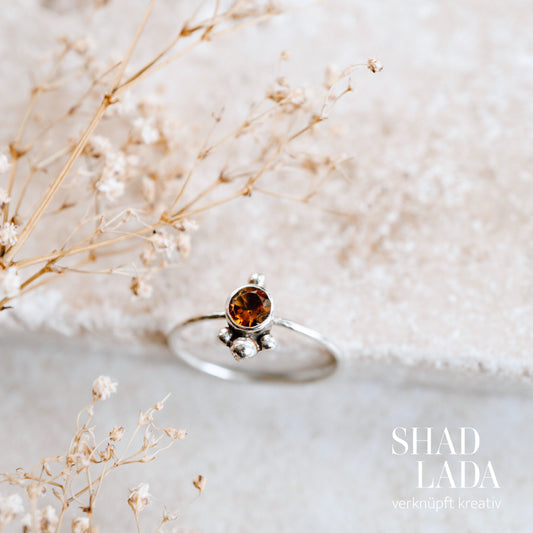 Ring SILVER SIENNA aus Silber mit Turmalin (Größe 51)