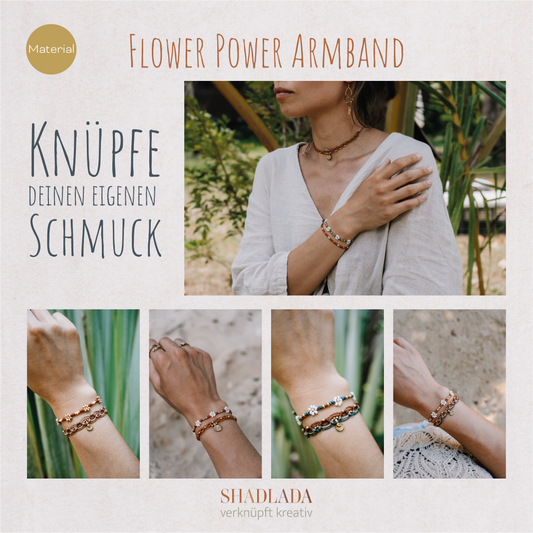 Material für das Armband FLOWER POWER