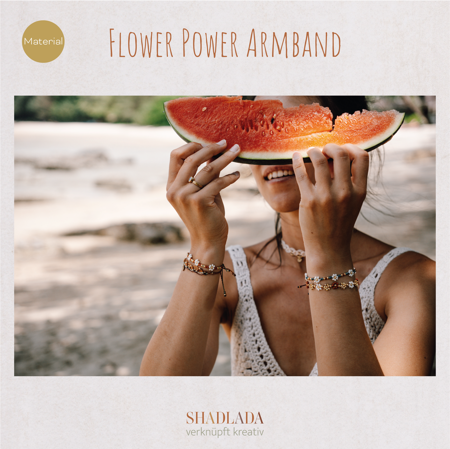 Material für das Armband FLOWER POWER