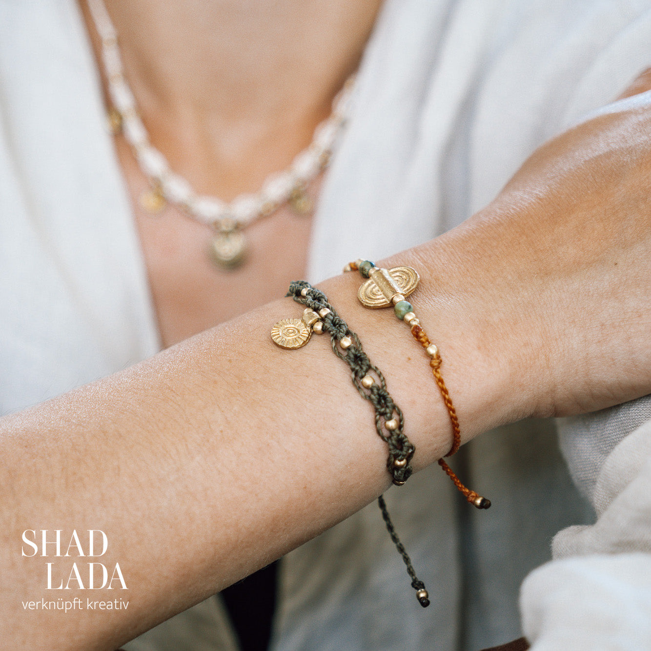 geknüpftes Armband Diamond Shadlada