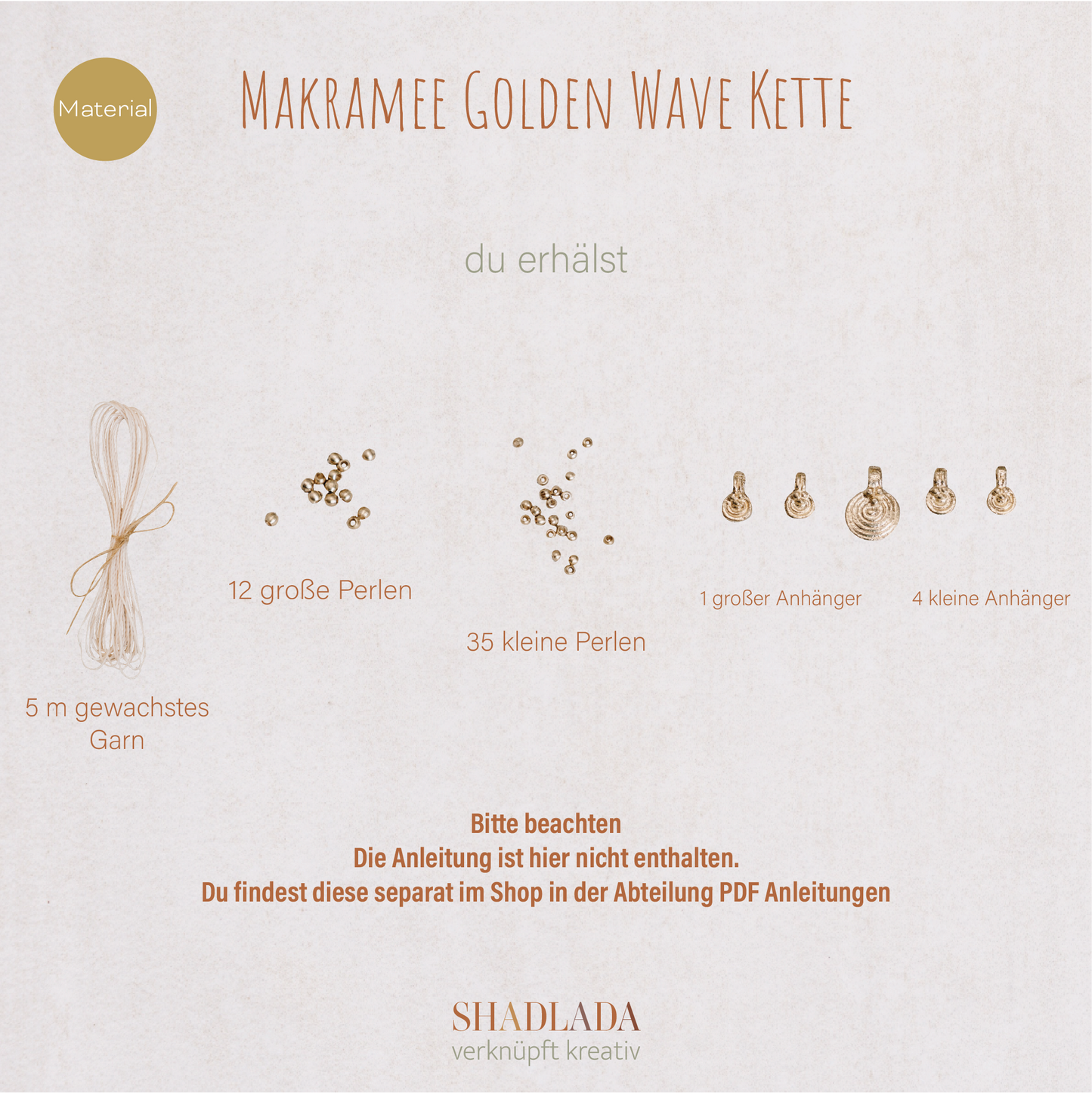 Material für die Kette GOLDEN WAVE