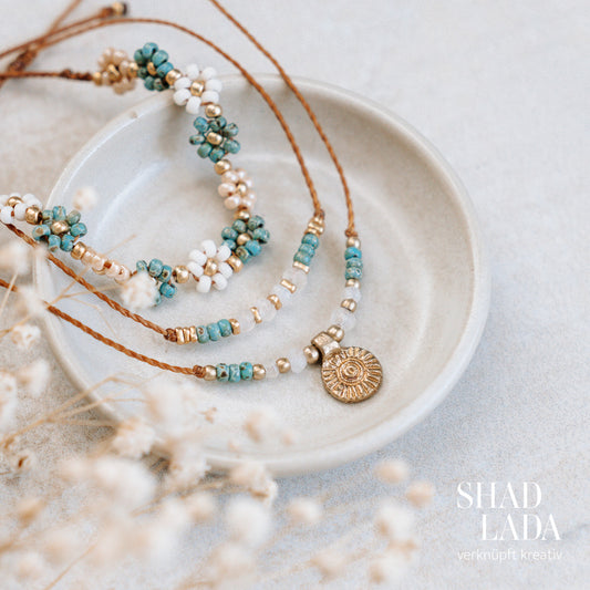 Makramee Schmuckset, Kette und Armbänder