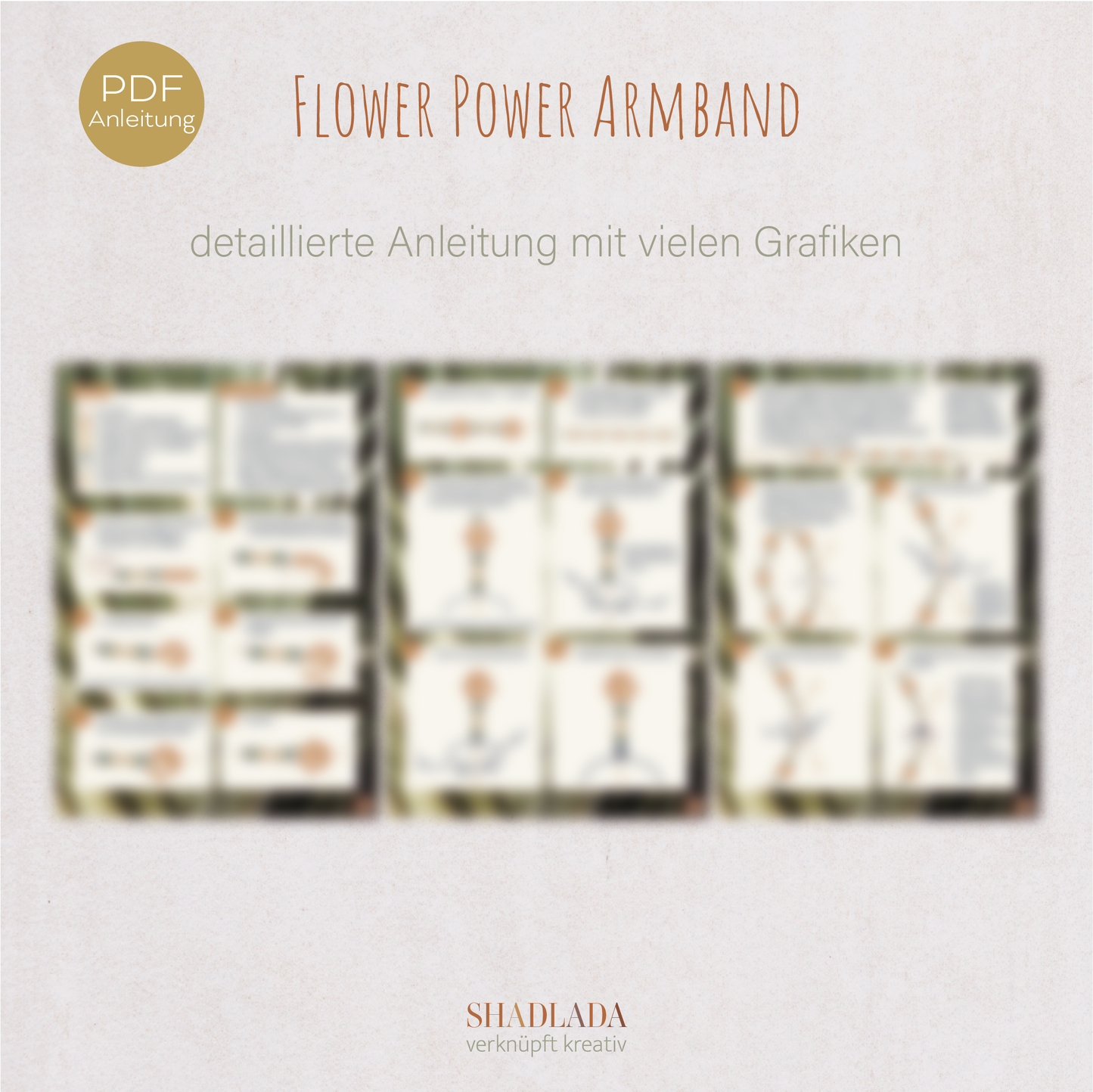 PDF Anleitung Armband FLOWER POWER