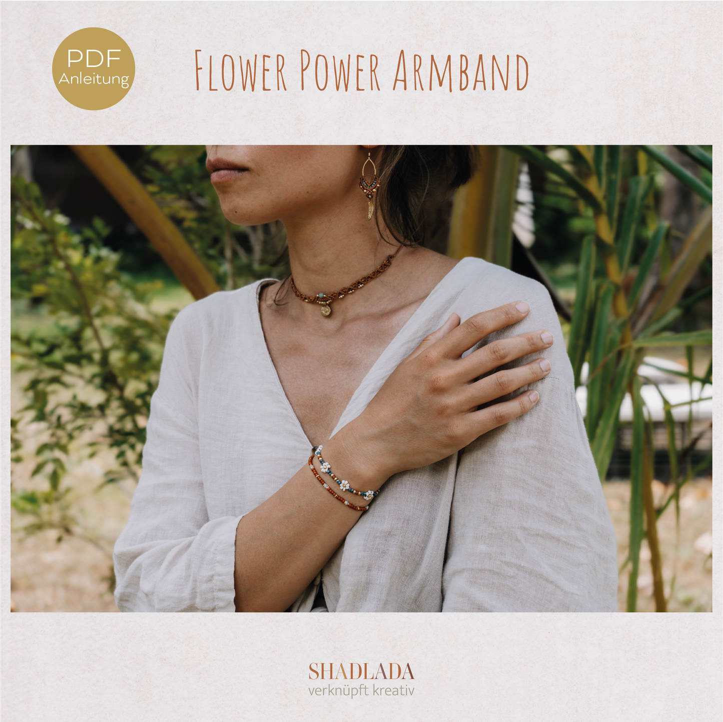 PDF Anleitung Armband FLOWER POWER