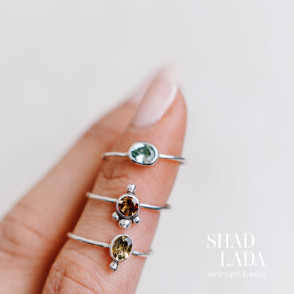 Ring SILVER SAGE aus Silber mit Turmalin (Größe 51 1/2)