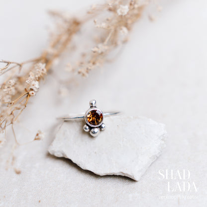 Ring SILVER SIENNA aus Silber mit Turmalin (Größe 51)