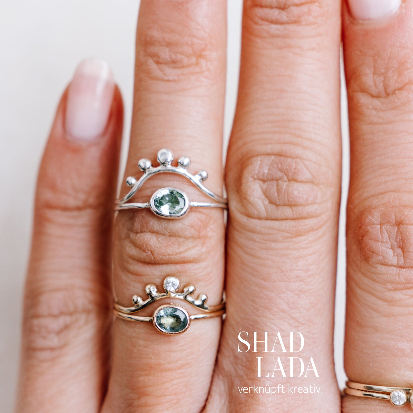 Ring SILVER SAGE aus Silber mit Turmalin (Größe 51 1/2)