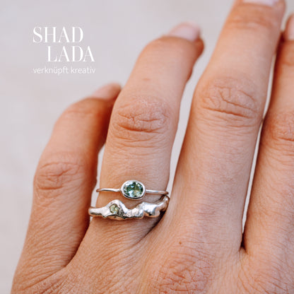 Ring SILVER SAGE aus Silber mit Turmalin (Größe 51 1/2)