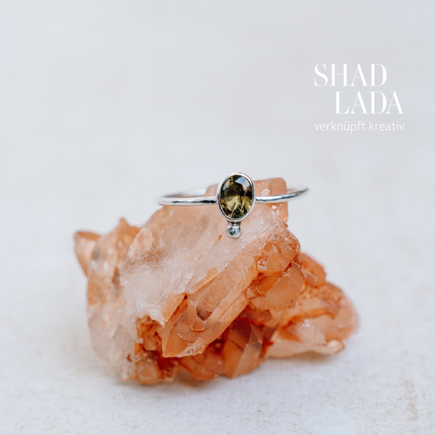 Ring SILVER KHAKI aus Silber mit Turmalin (Größe 53)