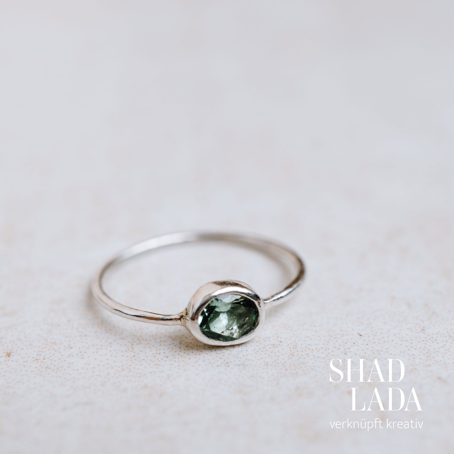 Ring SILVER SAGE aus Silber mit Turmalin (Größe 51 1/2)