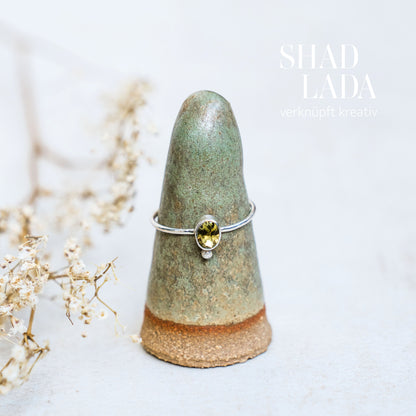 Ring SILVER KHAKI aus Silber mit Turmalin (Größe 53)