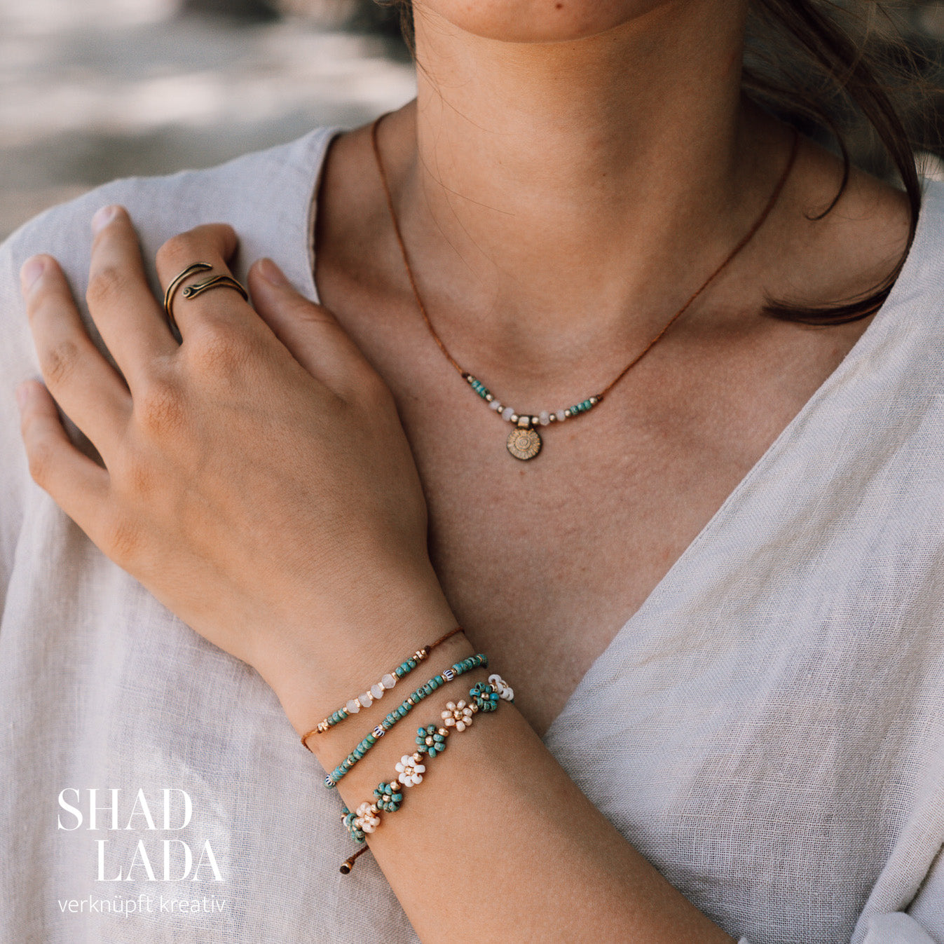 Kette MOONSTONE & SUN