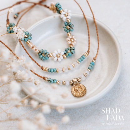 Makramee Schmuckset, Kette und Armbänder