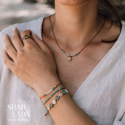 Makramee Schmuckset, Kette und Armbänder