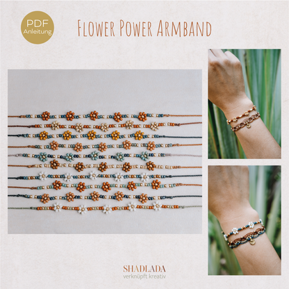 PDF Anleitung Armband FLOWER POWER