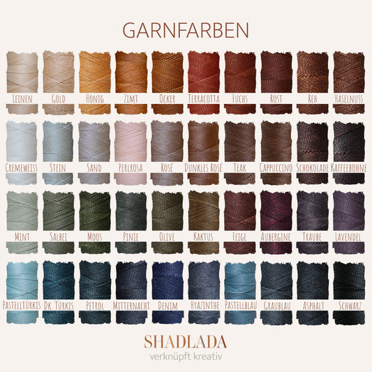 10 m gewachstes Makramee Garn 1 mm